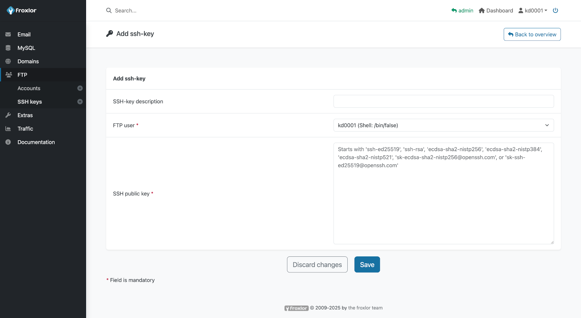 Add new SSH key