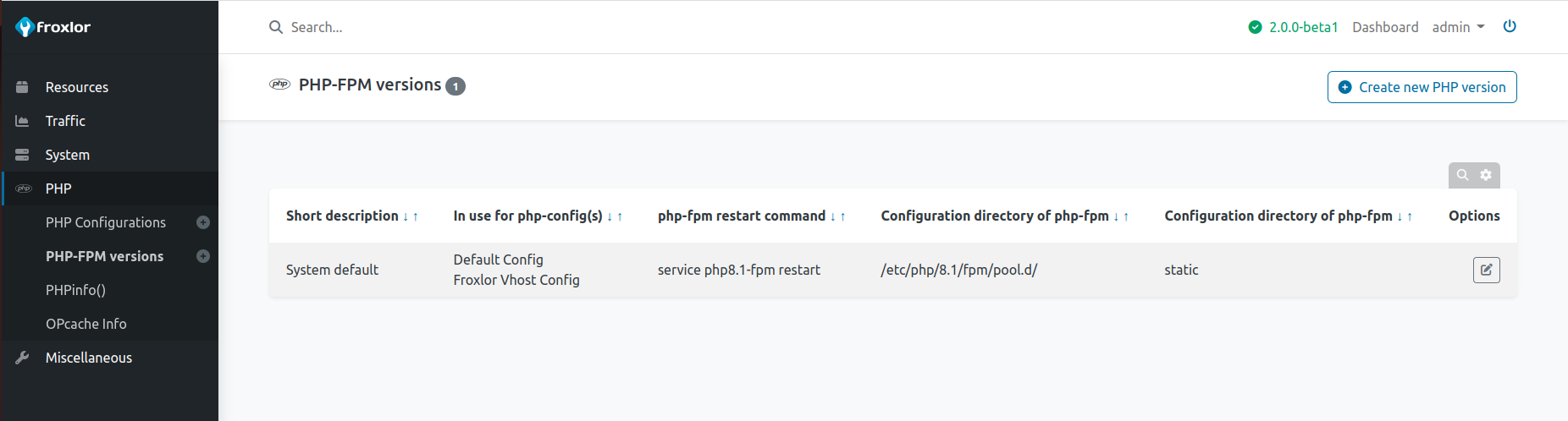 Manage different PHP versions